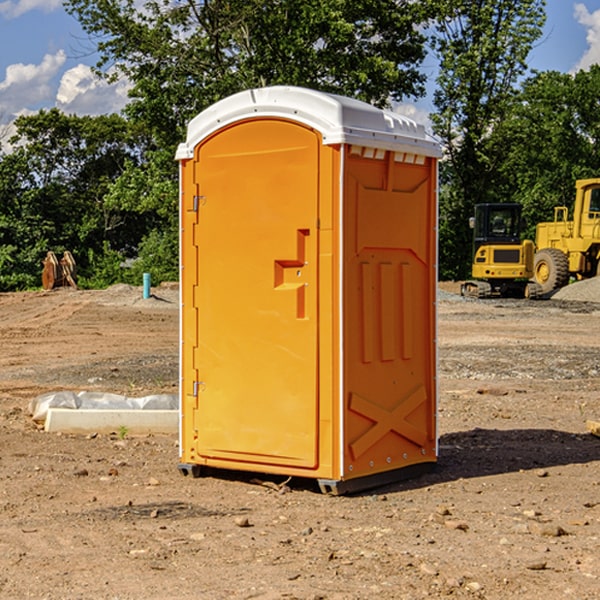 how often are the portable restrooms cleaned and serviced during a rental period in Penrose